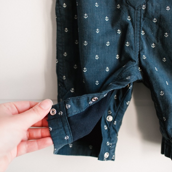 Blue Anchor Galaxy babyGap One Piece Boys Baby 0-3 - Picture 5 of 7